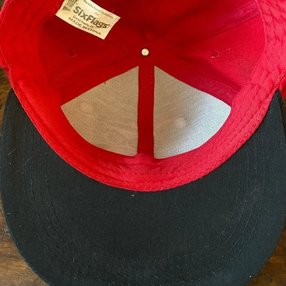 🧢SIX FLAGS HARLEY QUINN BASEBALL CAP/HAT Adjustable Good pre-owned condition